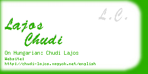 lajos chudi business card